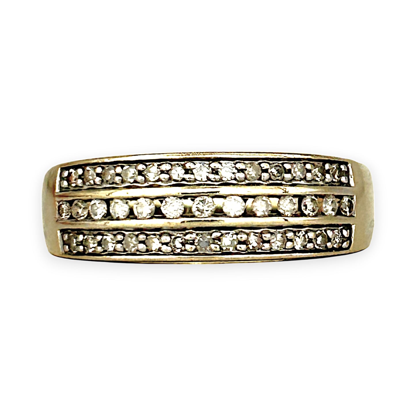 GOLD DEAL | FLASH SALE 9ct (9K) Gold Shimmering Diamond Ring TDW 0.27ct Ring Valuation $1,275