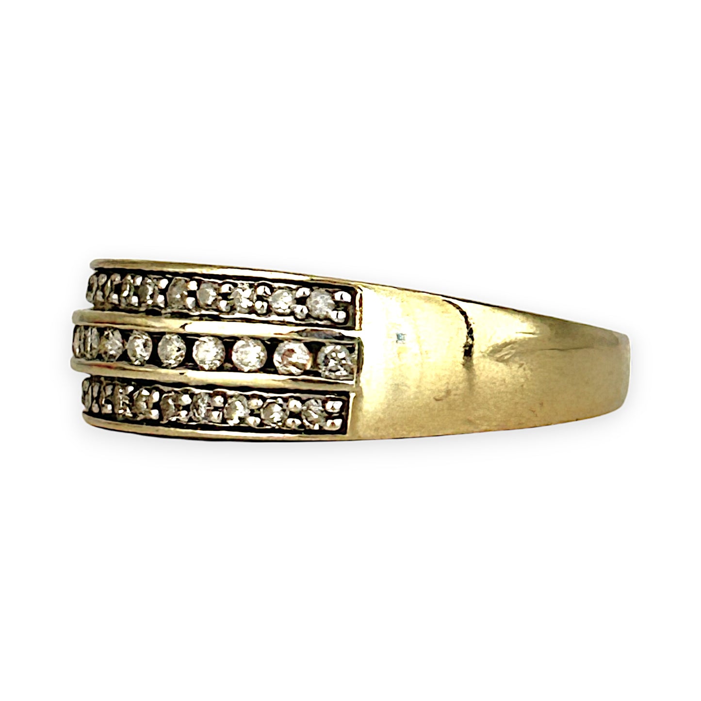 GOLD DEAL | FLASH SALE 9ct (9K) Gold Shimmering Diamond Ring TDW 0.27ct Ring Valuation $1,275