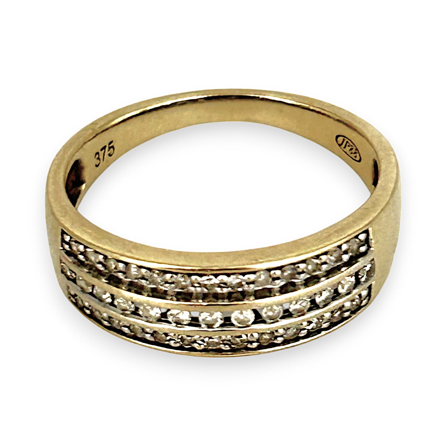 GOLD DEAL | FLASH SALE 9ct (9K) Gold Shimmering Diamond Ring TDW 0.27ct Ring Valuation $1,275