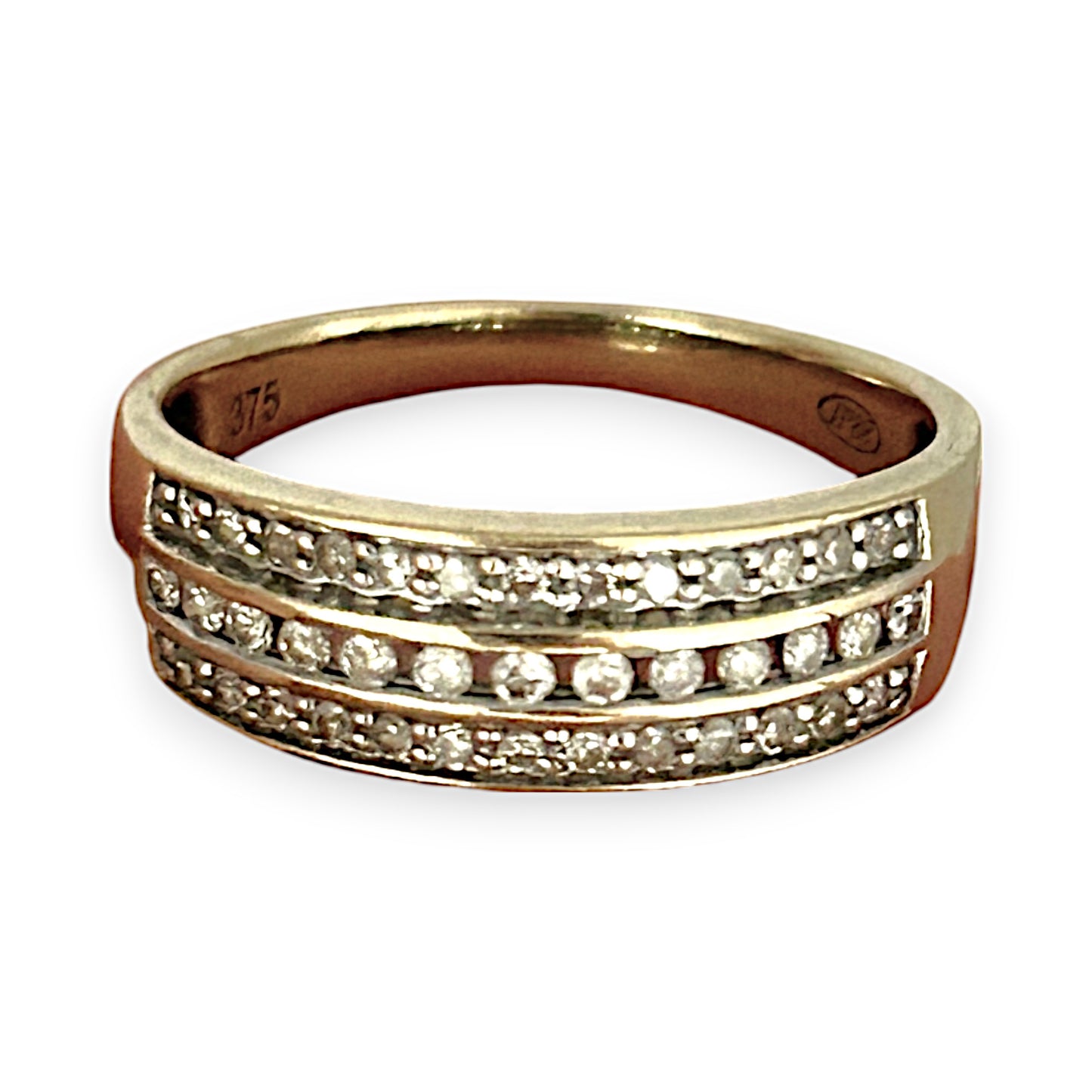 GOLD DEAL | FLASH SALE 9ct (9K) Gold Shimmering Diamond Ring TDW 0.27ct Ring Valuation $1,275