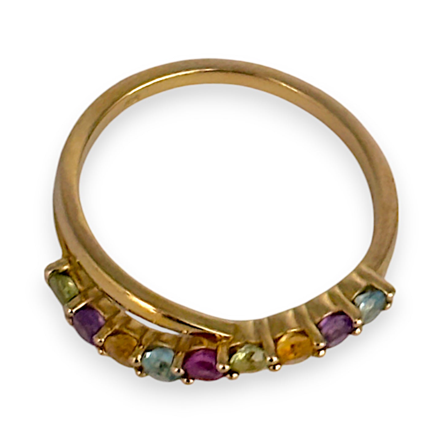 GOLD DEAL | 9ct Gold Multicolour Stones Ring Size O