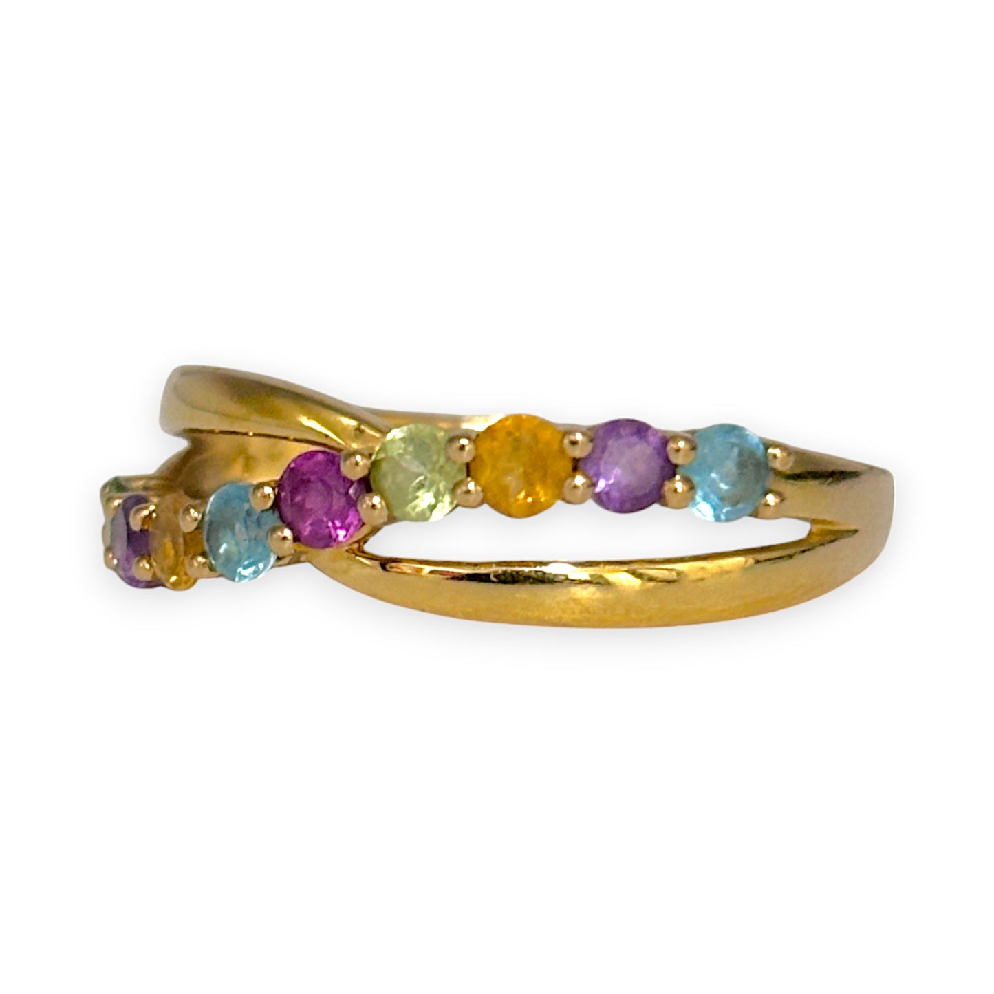 GOLD DEAL | 9ct Gold Multicolour Stones Ring Size O