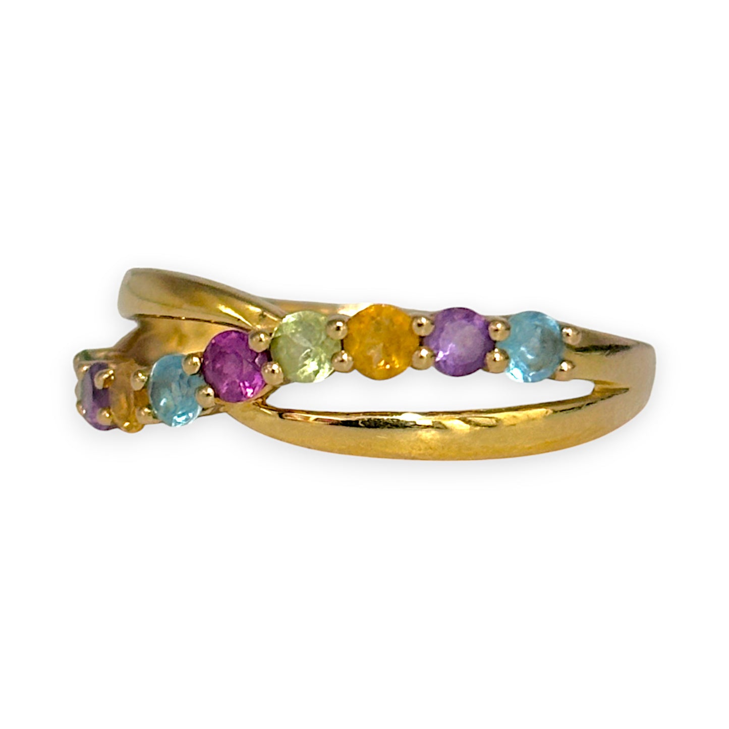 GOLD DEAL | 9ct Gold Multicolour Stones Ring Size O