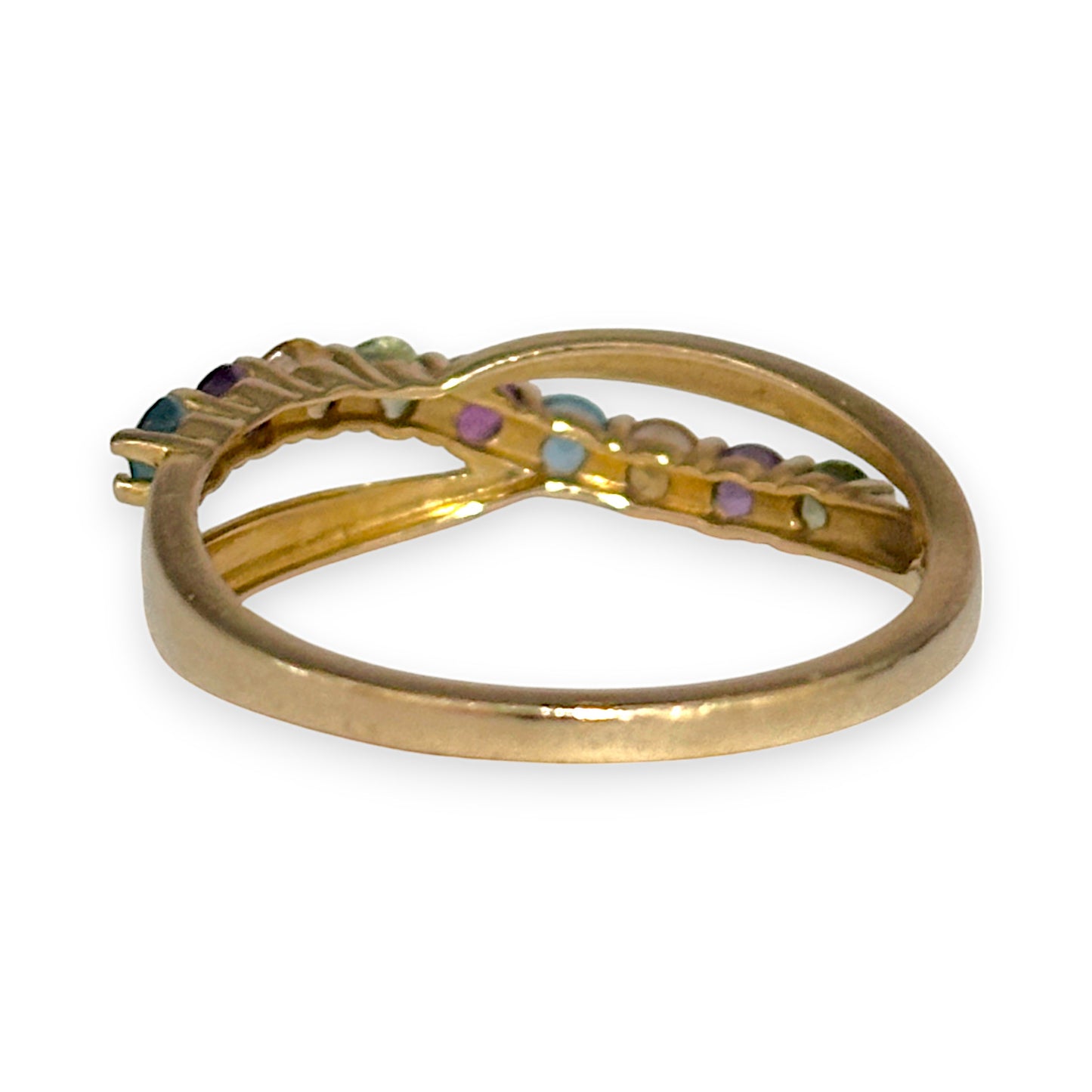 GOLD DEAL | 9ct Gold Multicolour Stones Ring Size O