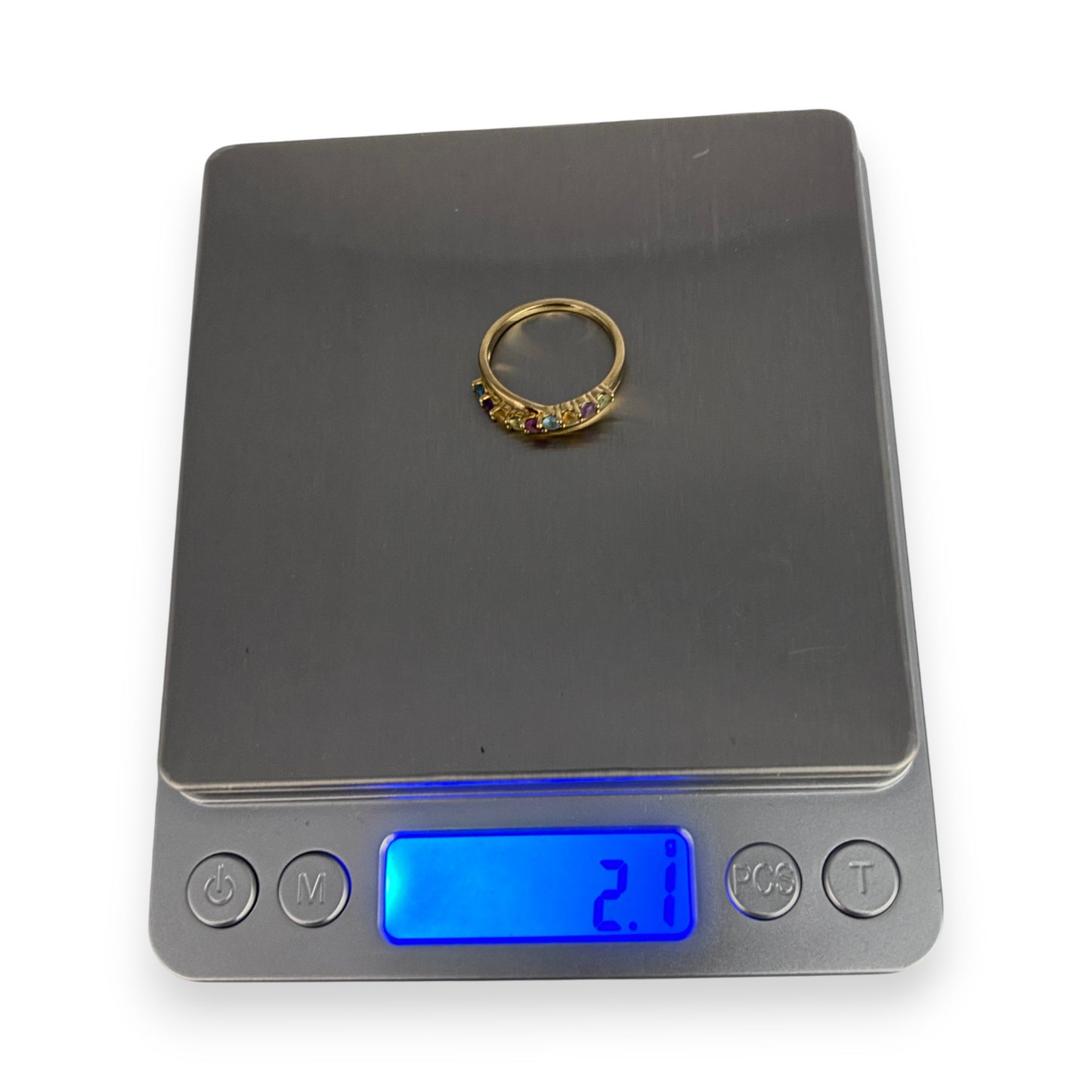 GOLD DEAL | 9ct Gold Multicolour Stones Ring Size O