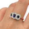 BRAND NEW | 18ct Y/W Gold Sapphire Trinity Ring Valuation $5,800