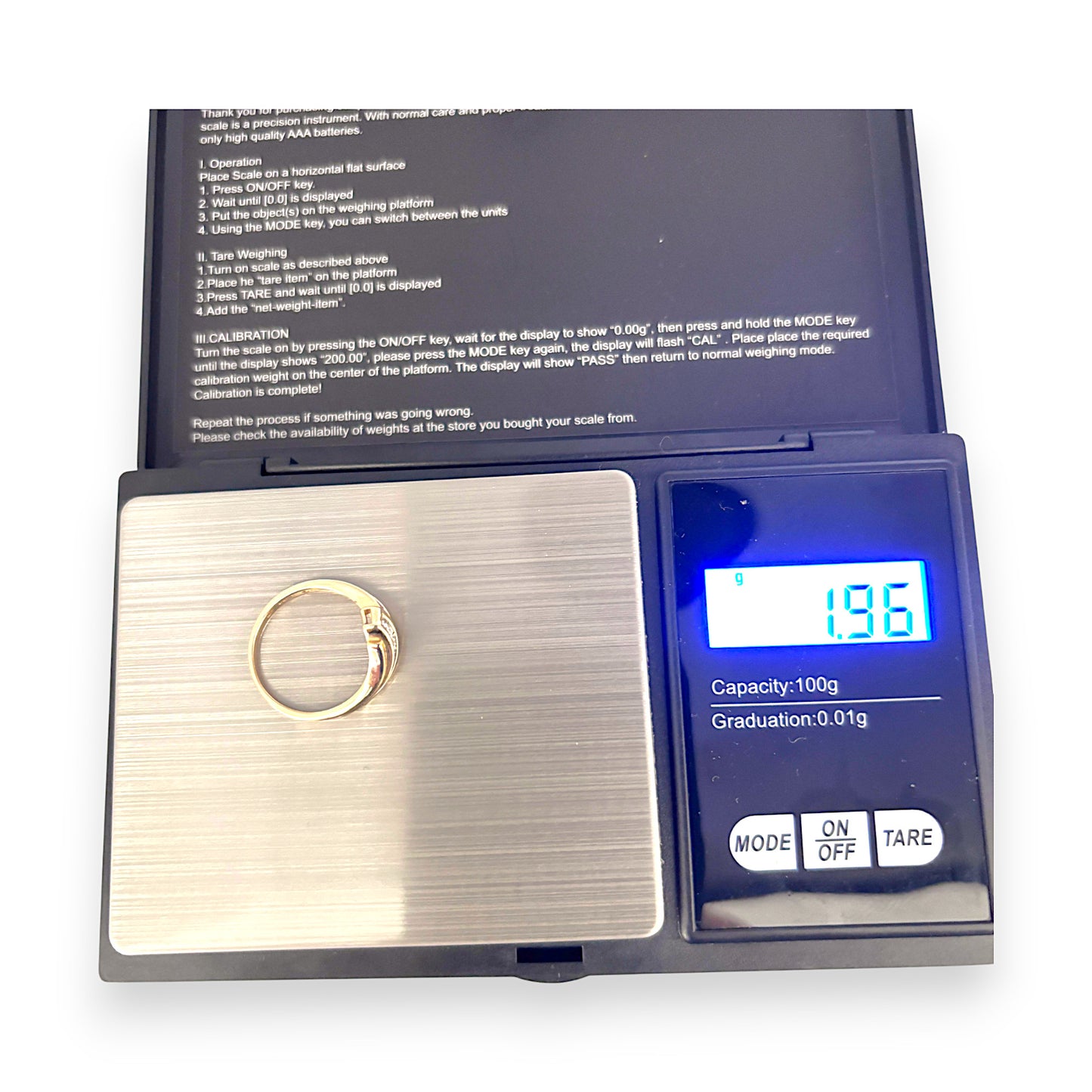 9ct Gold Overlapping V Shape Dazzling Diamond Ring, Size N1/2. R # 364