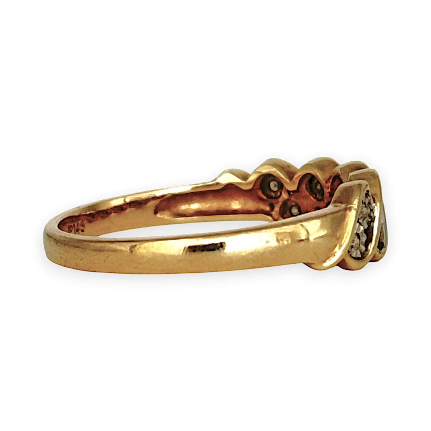 GOLD DEAL | 9ct Gold Eternity Diamond Ring Size O - PROUDS