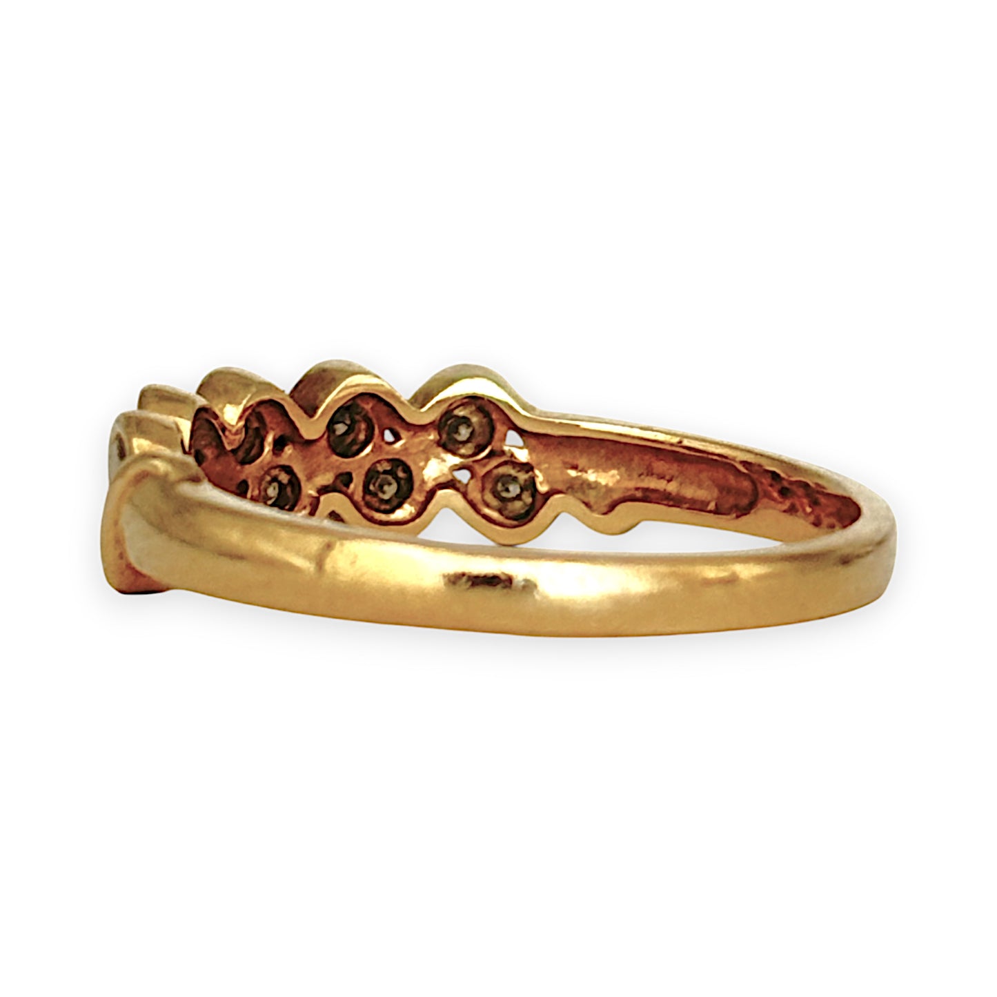 GOLD DEAL | 9ct Gold Eternity Diamond Ring Size O - PROUDS