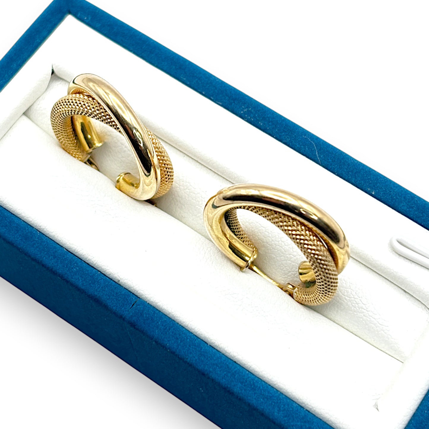 GOLD DEAL | FLASH SALE 9ct Gold Round Duo Hoop Earrings