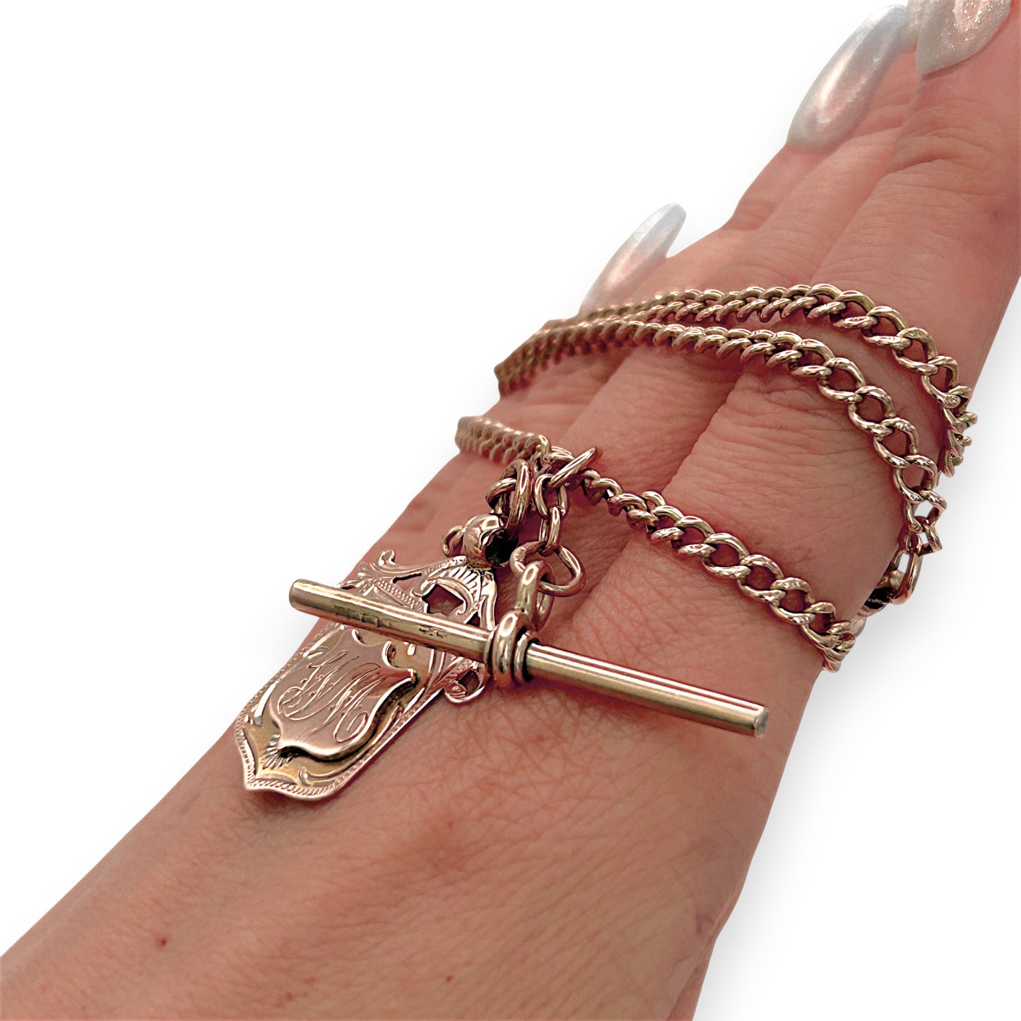 NZGD | 9ct Rose Gold Timeless Rosetta T Bar Chain
