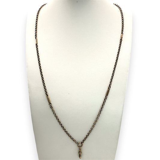 NZGD | 9ct Gold Lustre Line Vintage Link Chain 72cm