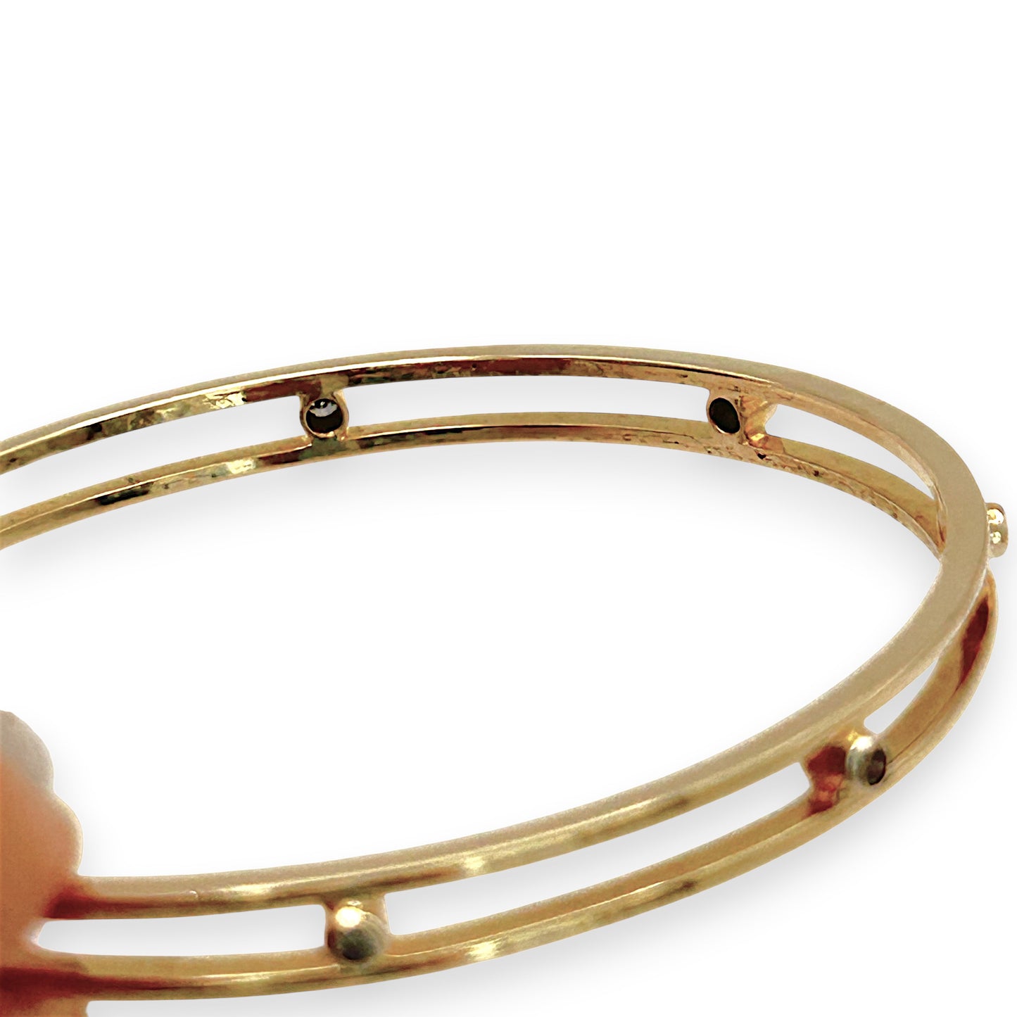 NZGD | 15ct Gold Aureline Dual‑Arc Bangle Valuation $11,000