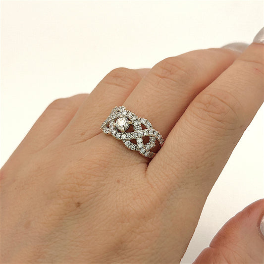 NZGD | 14ct Gold Celestine Crown Cluster Ring Valuation $4,000