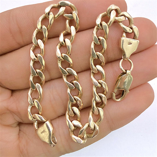 NZGD | 10ct Gold MICHAEL HILL Auric Sovereign Curb Bracelet 23.5cm