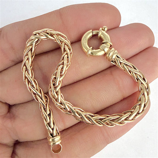NZGD | 18ct Gold Artisan Weave Bracelet 17cm