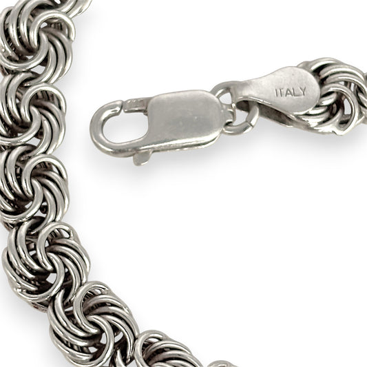 SILVER DEAL | Sterling Silver Woven Chain Bracelet 20.5cm