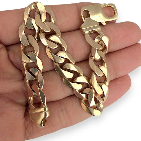 NZGD | 9ct Gold Monarch Curb Bracelet 20cm