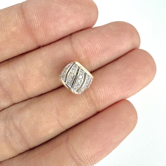 NZGD | 10ct Gold MICHAEL HILL Diamond Accent Bead Charm