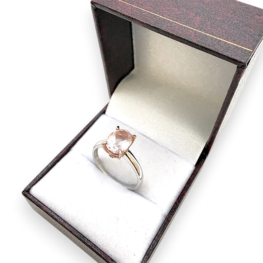 NZGD | 9ct W/R Gold Enchanted Rose Glow Ring Size O