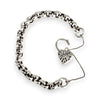 SILVER DEAL | Sterling Silver Belcher Bracelet with Padlock Length 19cm