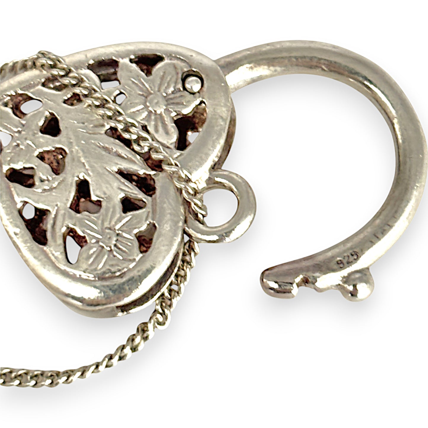 SILVER DEAL | Sterling Silver Belcher Bracelet with Padlock Length 19cm