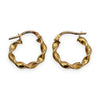 GOLD DEAL | 9ct Gold Light Weight Twisted Hoop Earrings
