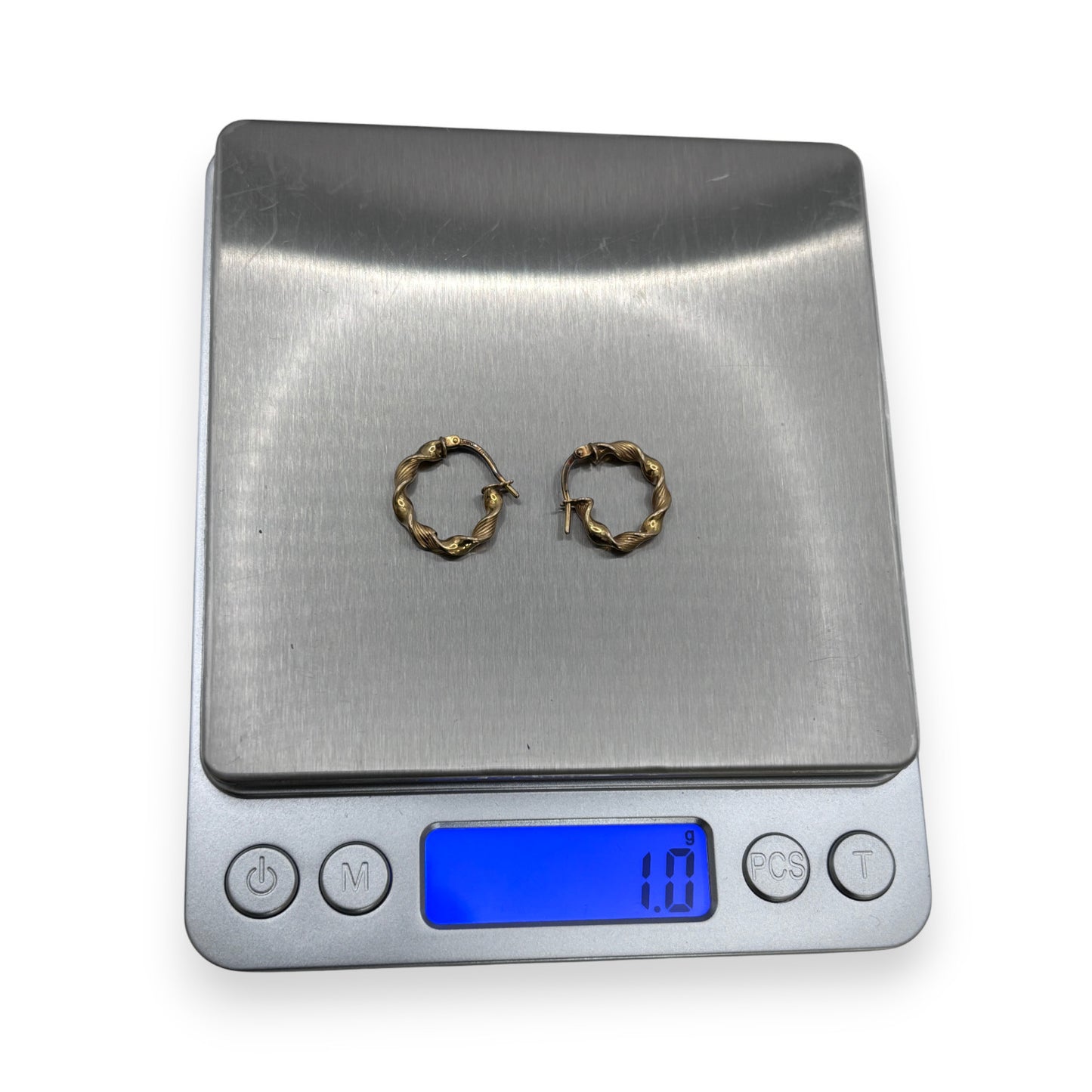 GOLD DEAL | 9ct Gold Light Weight Twisted Hoop Earrings