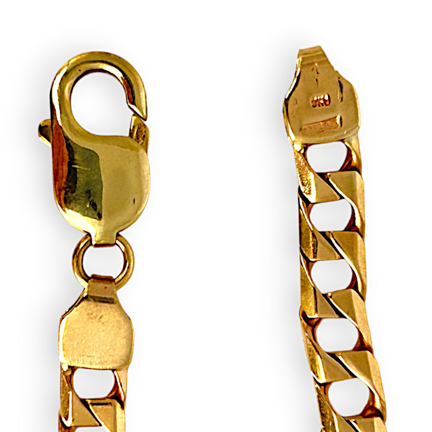 GOLD DEAL | FLASH SALE 9ct (9K) Gold Square Curb/Cuban Link Chain Length 58cm