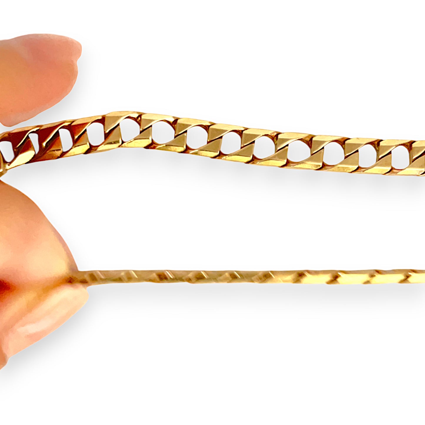 GOLD DEAL | FLASH SALE 9ct (9K) Gold Square Curb/Cuban Link Chain Length 58cm