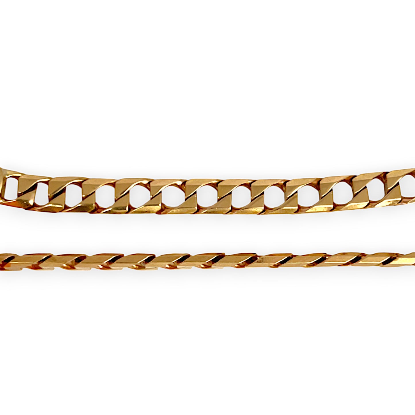 GOLD DEAL | FLASH SALE 9ct (9K) Gold Square Curb/Cuban Link Chain Length 58cm