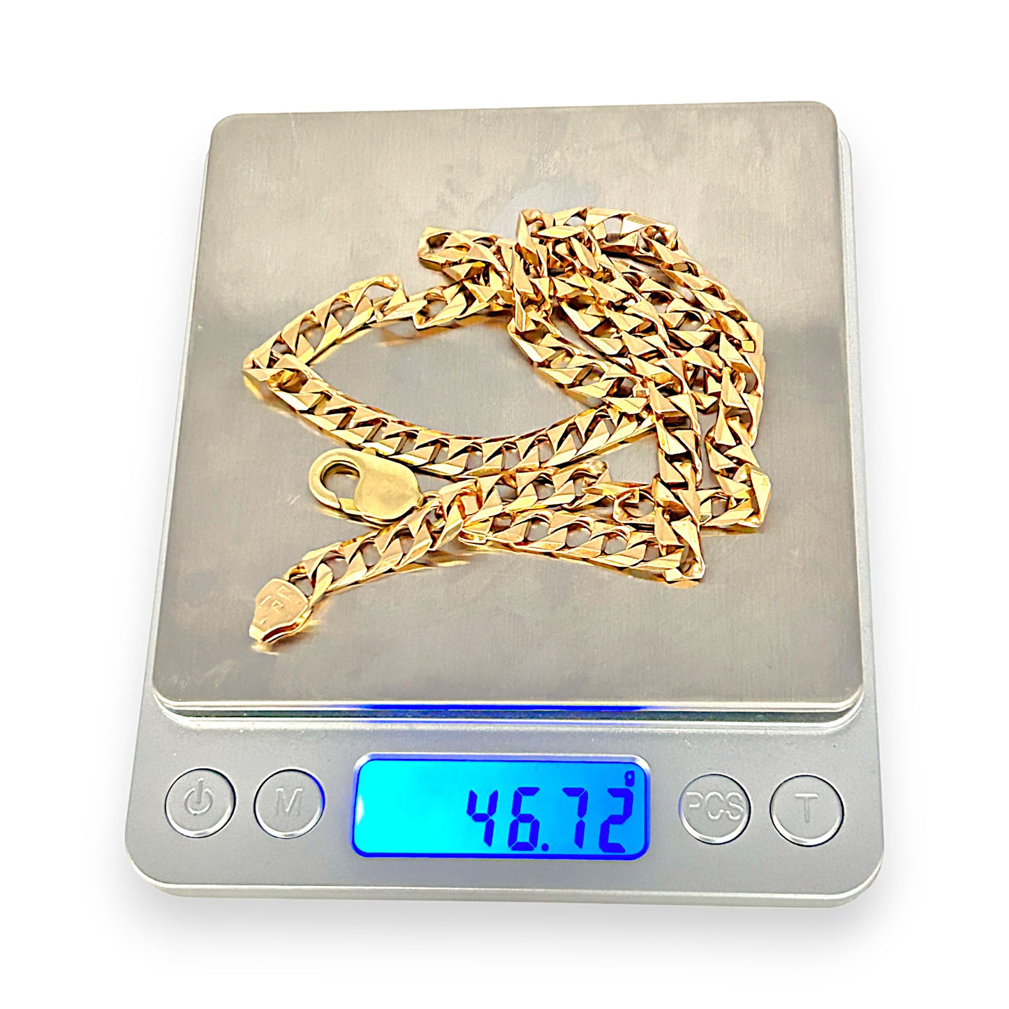 GOLD DEAL | FLASH SALE 9ct (9K) Gold Square Curb/Cuban Link Chain Length 58cm