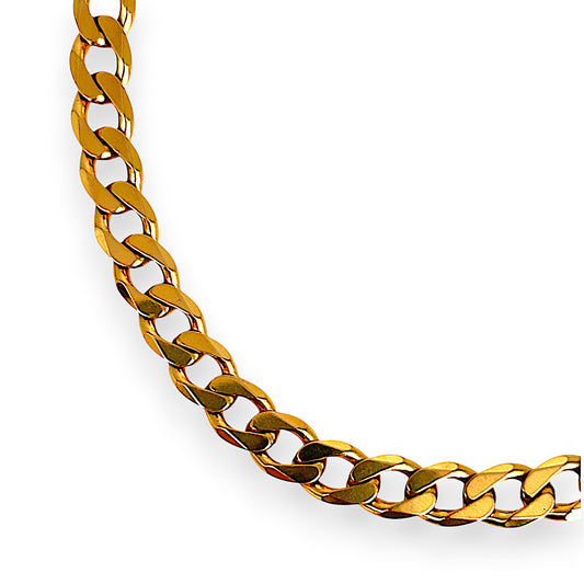 GOLD DEAL | 9ct (9K) Gold Flat Curb Link Heavy 41.22g Chain 50cm