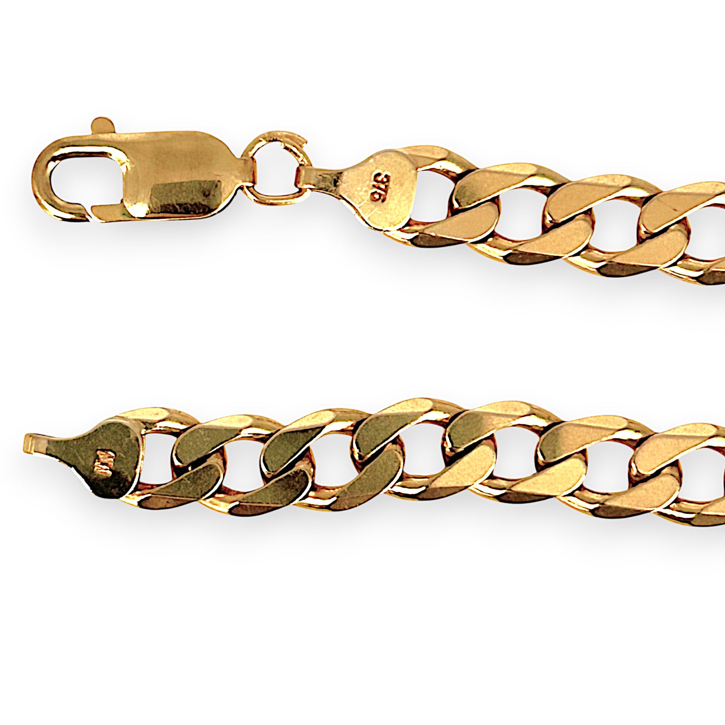 GOLD DEAL | FLASH SALE 9ct (9K) Gold Flat Curb Link Heavy 41.22g Chain 50cm