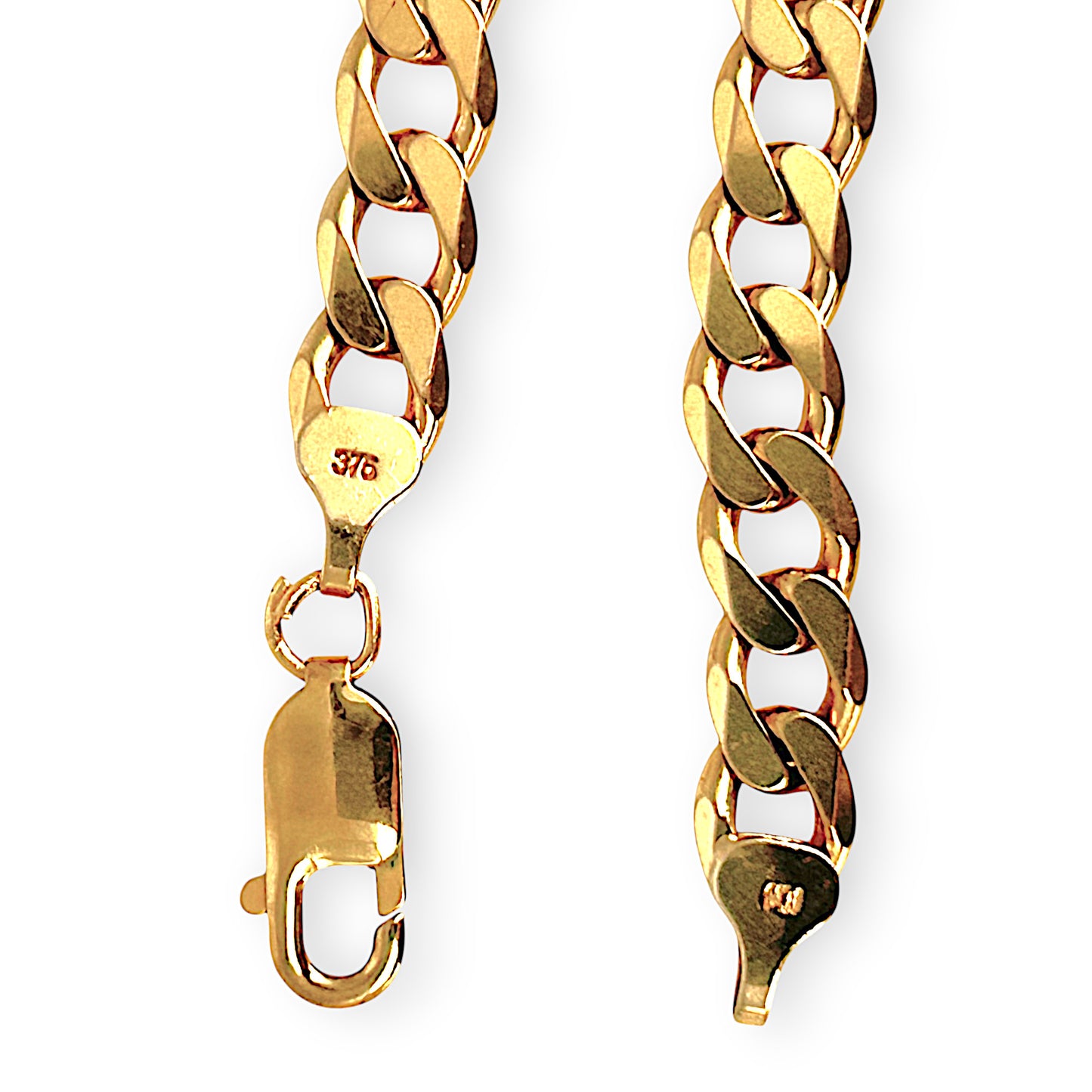 GOLD DEAL | FLASH SALE 9ct (9K) Gold Flat Curb Link Heavy 41.22g Chain 50cm