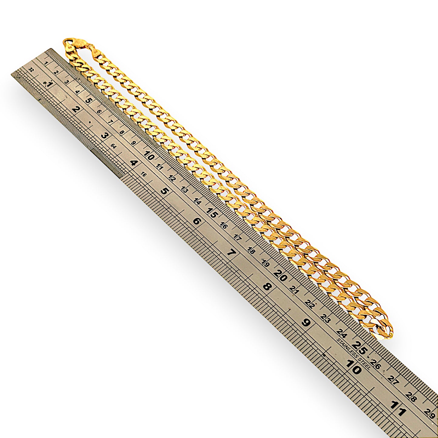 GOLD DEAL | FLASH SALE 9ct (9K) Gold Flat Curb Link Heavy 41.22g Chain 50cm