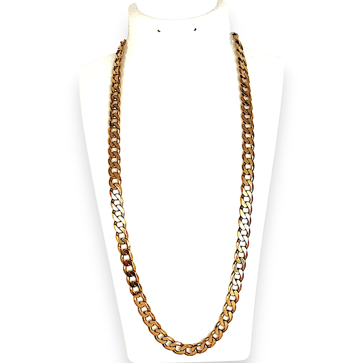 GOLD DEAL | FLASH SALE 9ct (9K) Gold Flat Curb Link Heavy 41.22g Chain 50cm