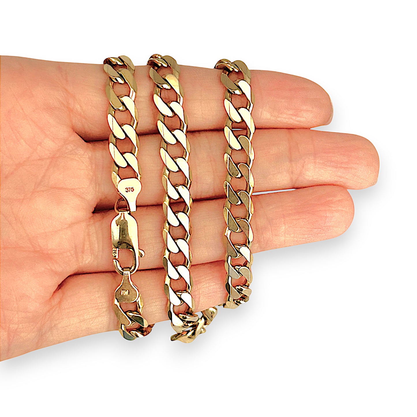 GOLD DEAL | FLASH SALE 9ct (9K) Gold Flat Curb Link Heavy 41.22g Chain 50cm