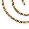 GOLD DEAL | 9ct (9K) Gold Flat Curb Link 70cm Chain Valuation $4,175
