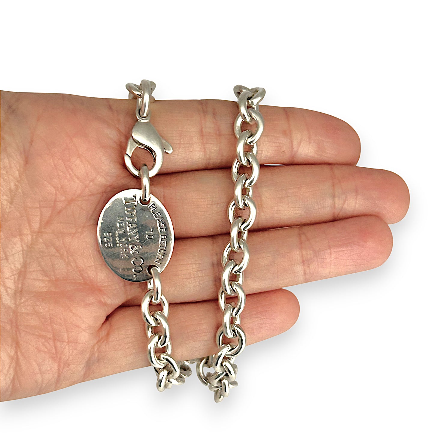 SALE | TIFFANY & CO. Return To Oval Tag Necklace. R # 446