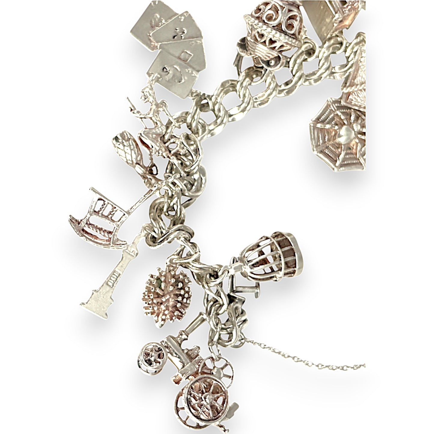 SILVER DEAL | Sterling Silver Elco Vintage Charms & Bracelet Length 15cm