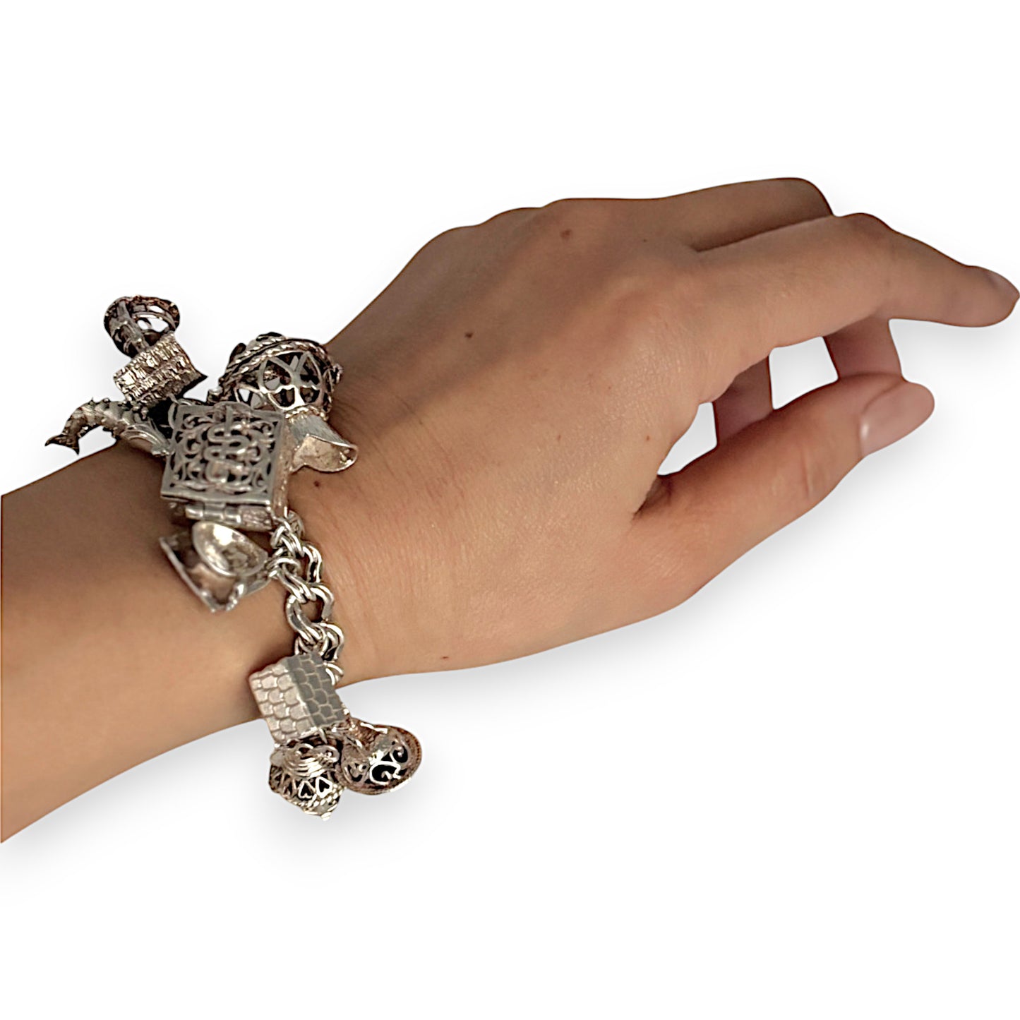 SILVER DEAL | Sterling Silver Elco Vintage Charms & Bracelet Length 15cm