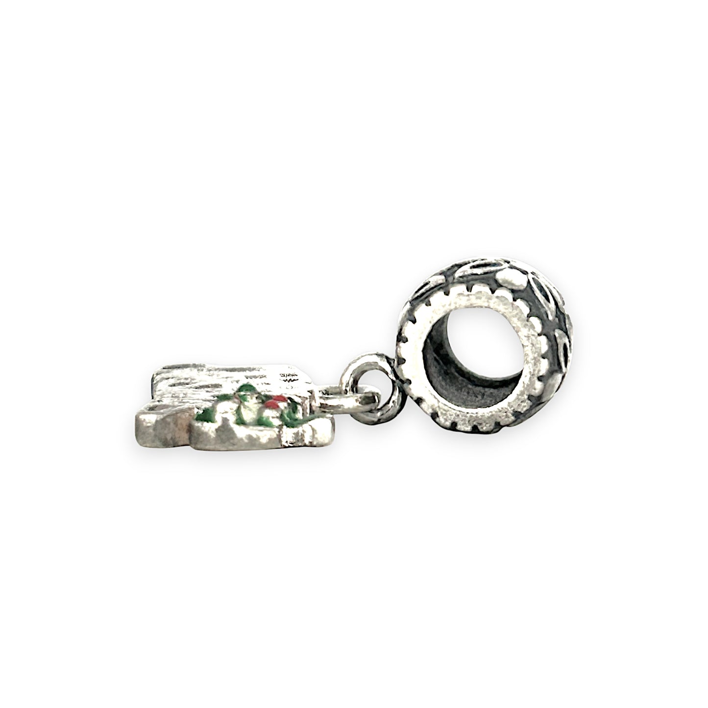 SILVER DEAL | Sterling Silver Dangle Charm - Merry Christmas