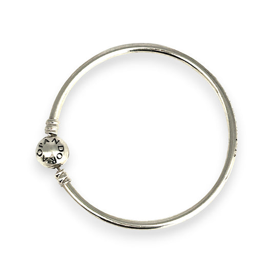 SILVER DEAL | Pandora Moments Bangle - Unique As You are, Size 19