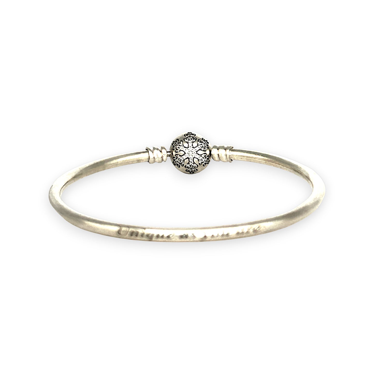 SILVER DEAL | Pandora Moments Bangle - Unique As You are, Size 19