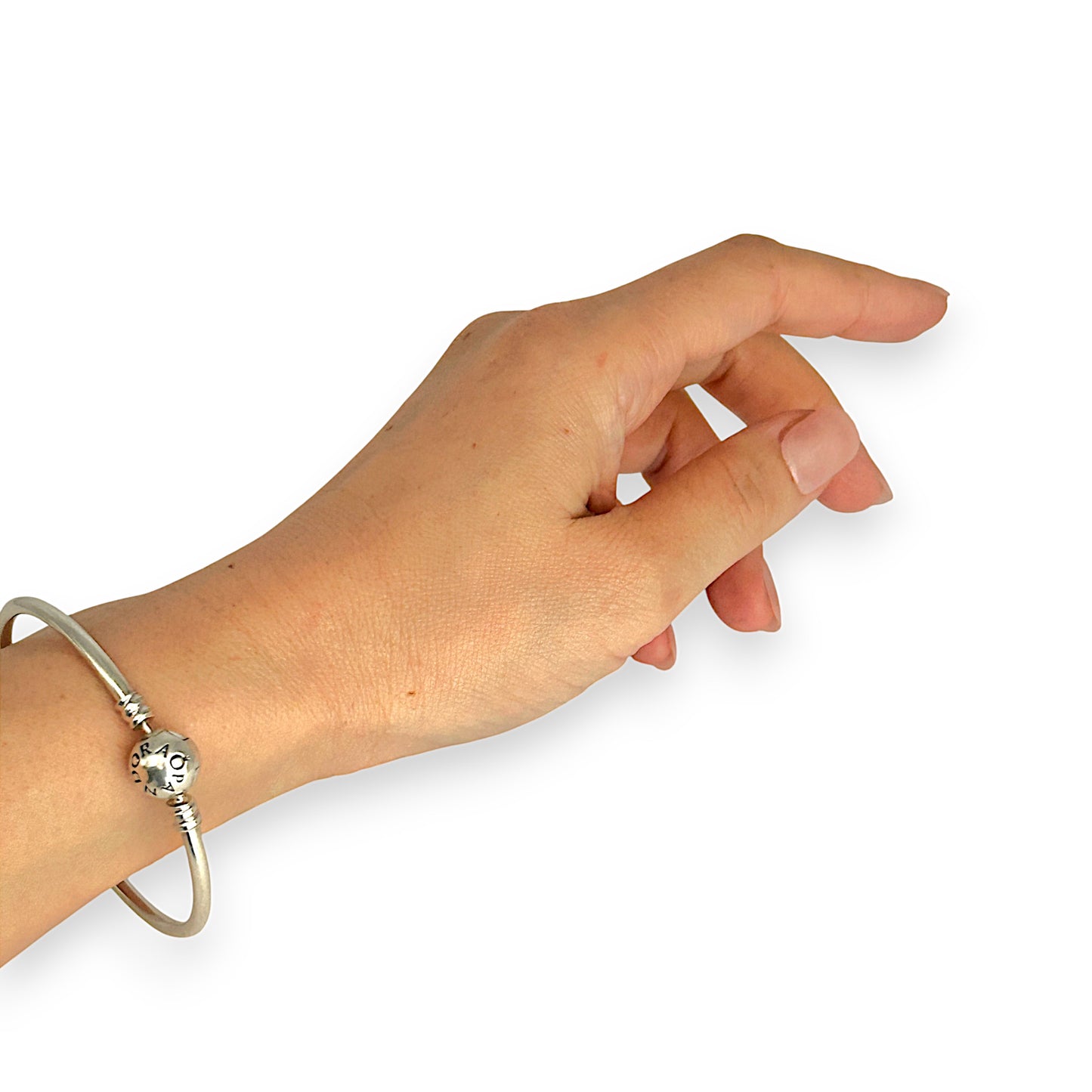 SILVER DEAL | Pandora Moments Bangle - Unique As You are, Size 19