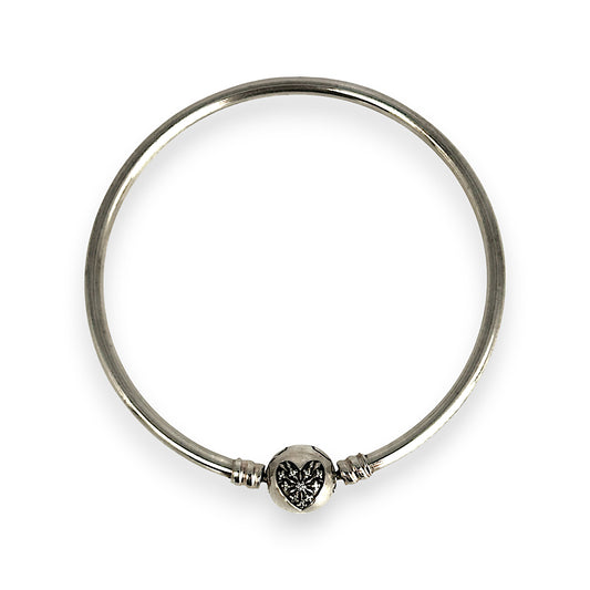 SILVER DEAL | Pandora Moments Bangle - You Melt My Heart, Size 21