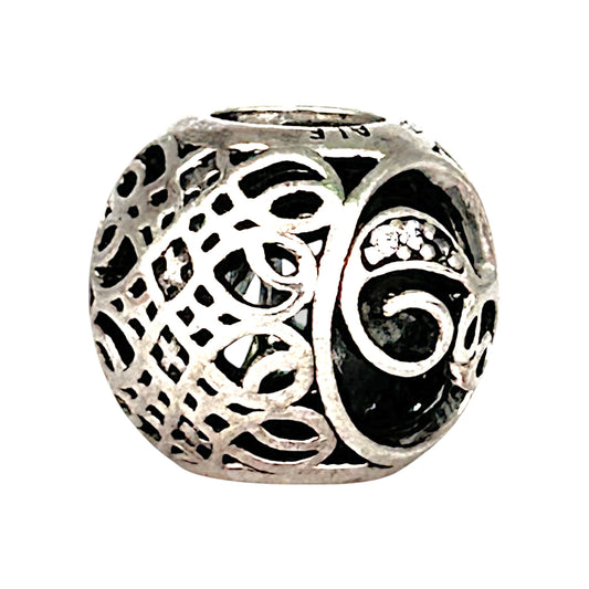 SILVER DEAL | Pandora Sterling Silver Openwork Charm - Vintage Letter E