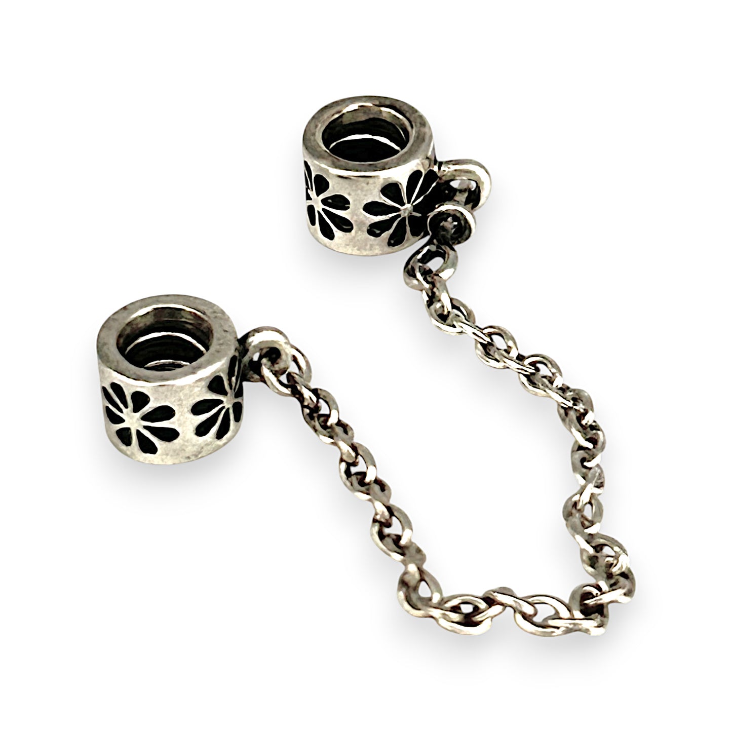 SILVER DEAL | Pandora Sterling Silver Safety Chain - Floral