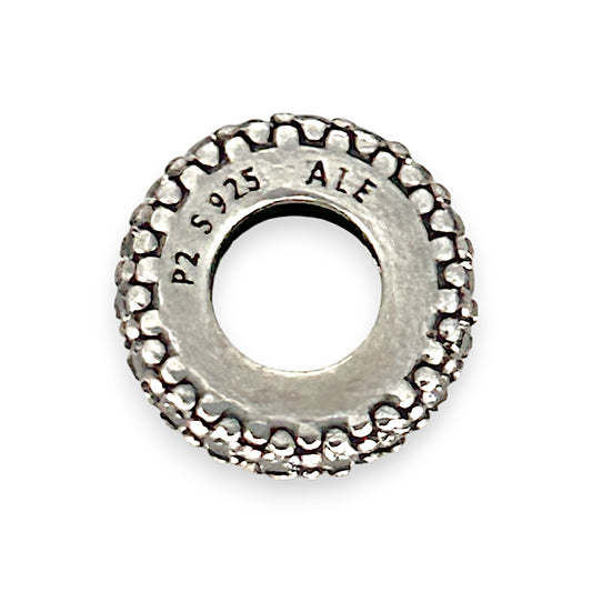 SILVER DEAL | Pandora Sterling Silver Spacer Charm - Clear Sparkle